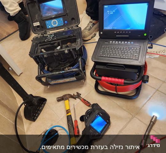 ציוד איתור נזילות כולל מצלמות ומסכים